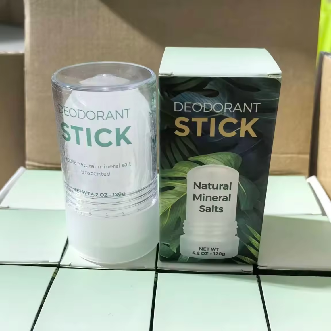 Crystal Alum Natural Antiperspirant Deodorant with EU Heavy Metal Test 60g/120g Stick ISO Certified for Women