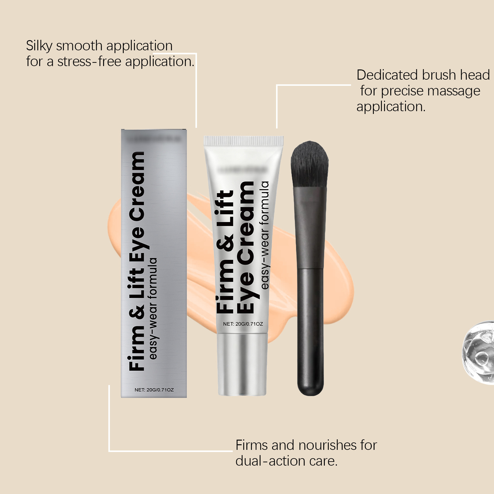 Violet Light Moisture Firming Lifting Eye Cream Mild Ingredients Men Nourishing All Skin Types Custom Logo Three Year Shelf Life