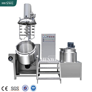 Henwi100-500Lters Hair Care Produce Machine Supplier Hair Color Making Equipment Hair Dye Shampoo Cream Vacuum Emulsifying Mixer