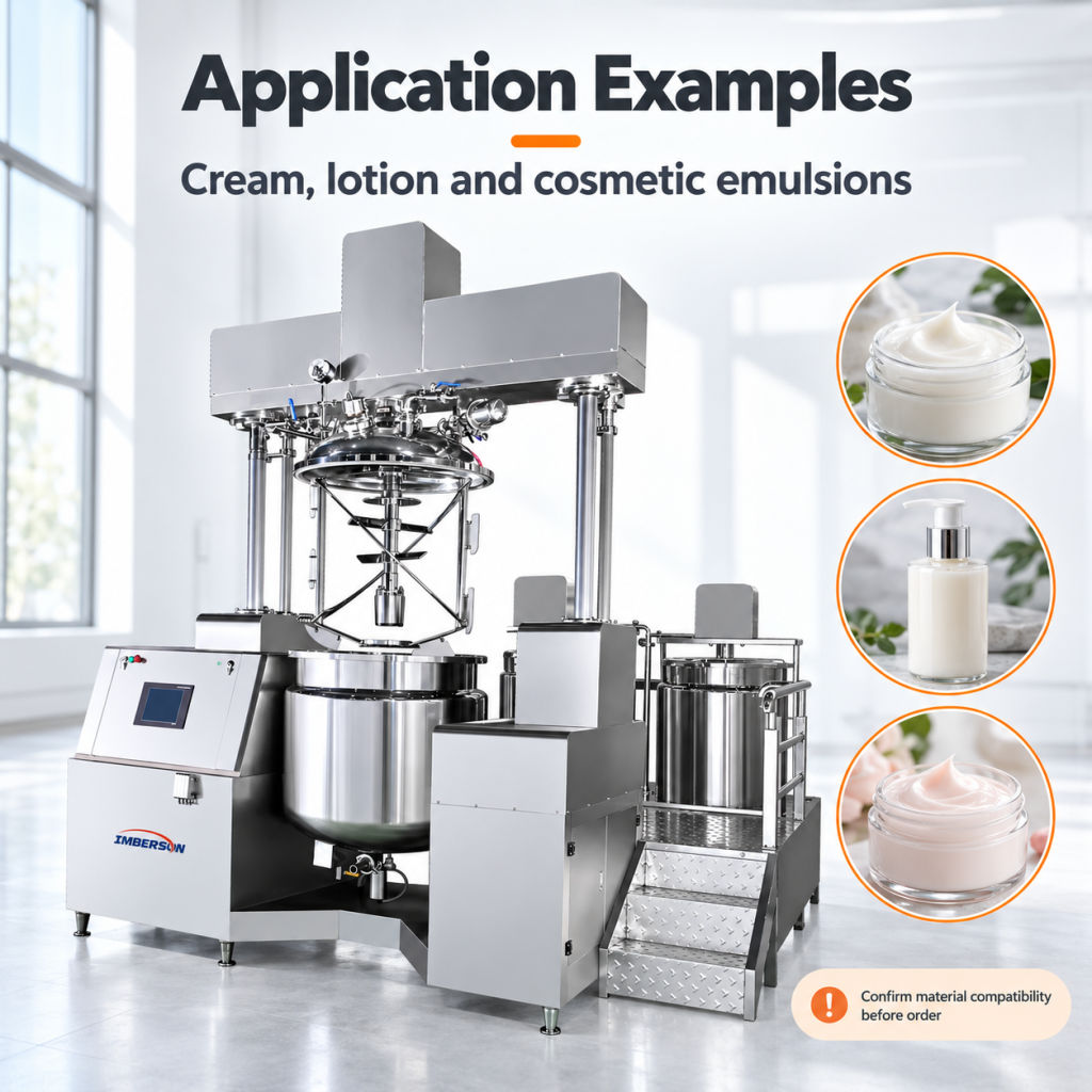 Imberson IME-D Turnkey Cosmetic Production Line with Tanks Piping and Filling Connection High Shear Homogenizer Machine