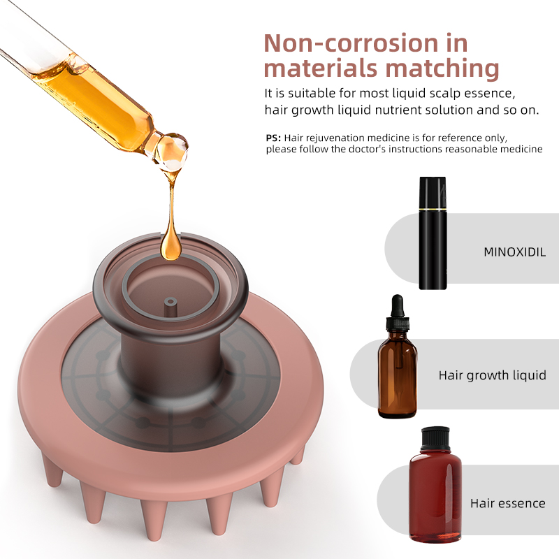 Hair Growth Tool Hair Serum Dispenser Oil Applicator Scalp Massage Comb Shampoo Brush for Scalp Treatment Hair Growth
