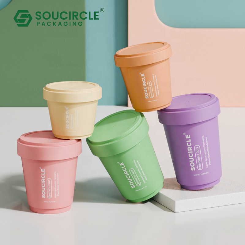 200ml 250ml Frosted PP Cosmetic Jar with Lid, OEM ODM Body Scrub Container Manufacturer Custom Printing &amp; Labeling
