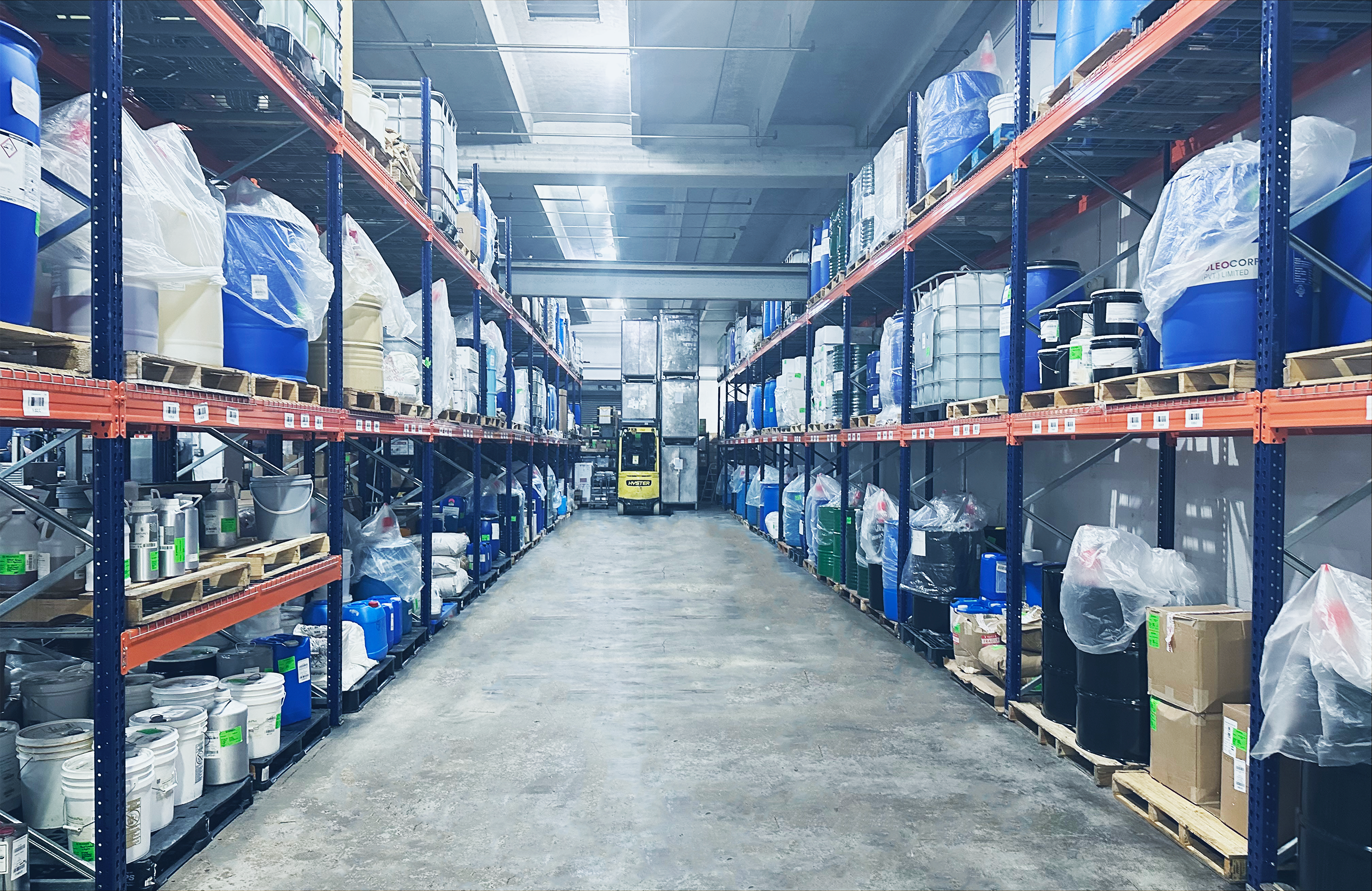 Climate-controlled warehouse storage for personal care active ingredients