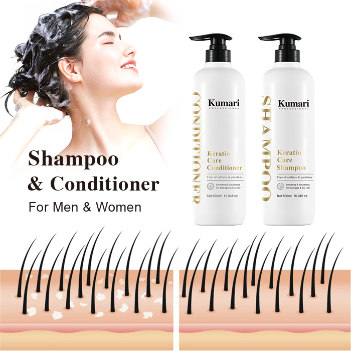 Private Label Organic Argan Oil Nourishing Deep Refreshing Keratin Shampoo and Conditioner 2-in-1 Hair Care Set