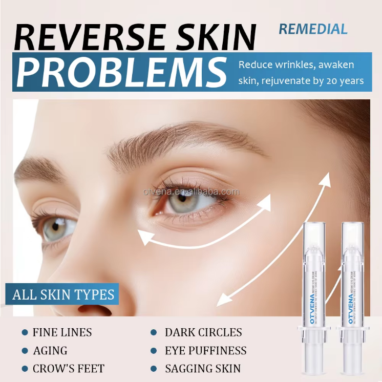 OTVENA Instant Smoothing Eye Cream Minimize Wrinkles Even Skin Tone Under Eye Base for Makeup Custom Logo