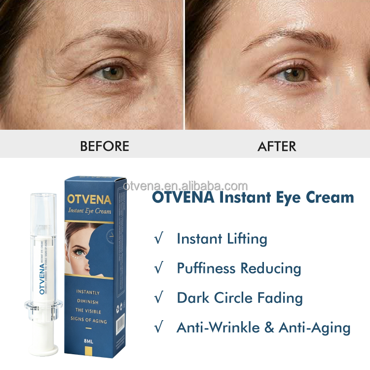 OTVENA Instant Smoothing Eye Cream Minimize Wrinkles Even Skin Tone Under Eye Base for Makeup Custom Logo