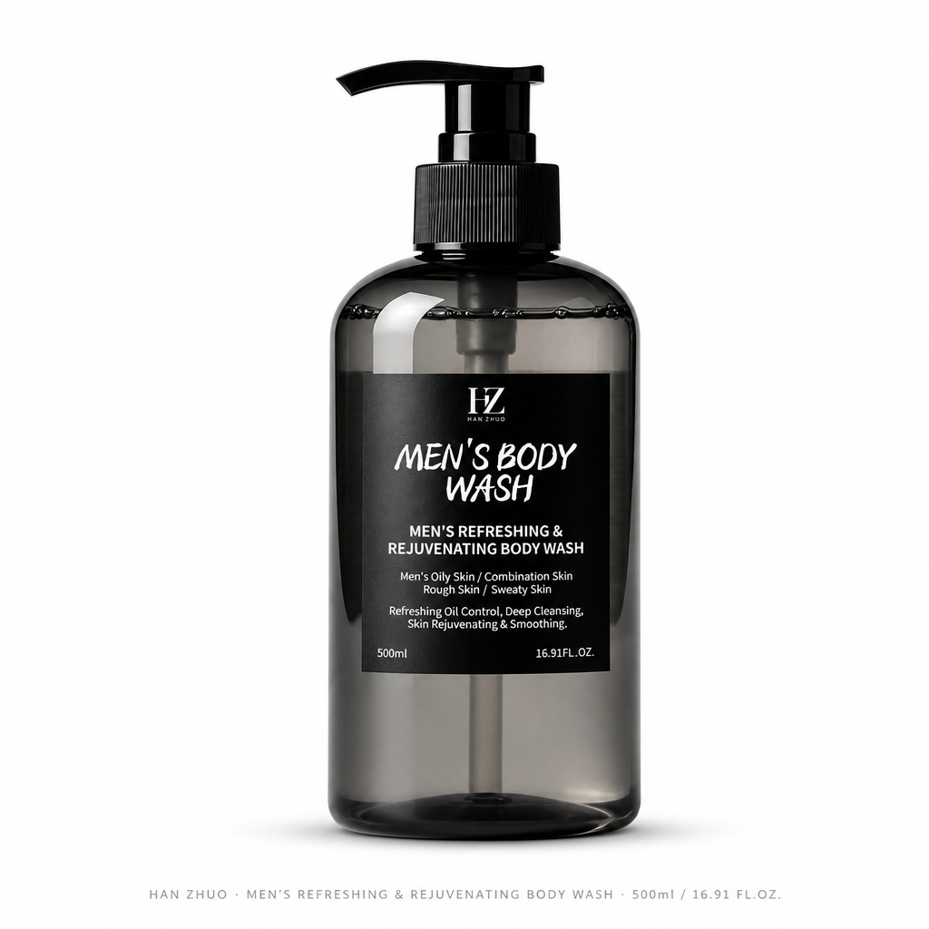 Men's Refreshing Moisturizing Body Wash Oil Control Deep Cleansing Skin Smoothing 500ml Shower Gel Private Label OEM