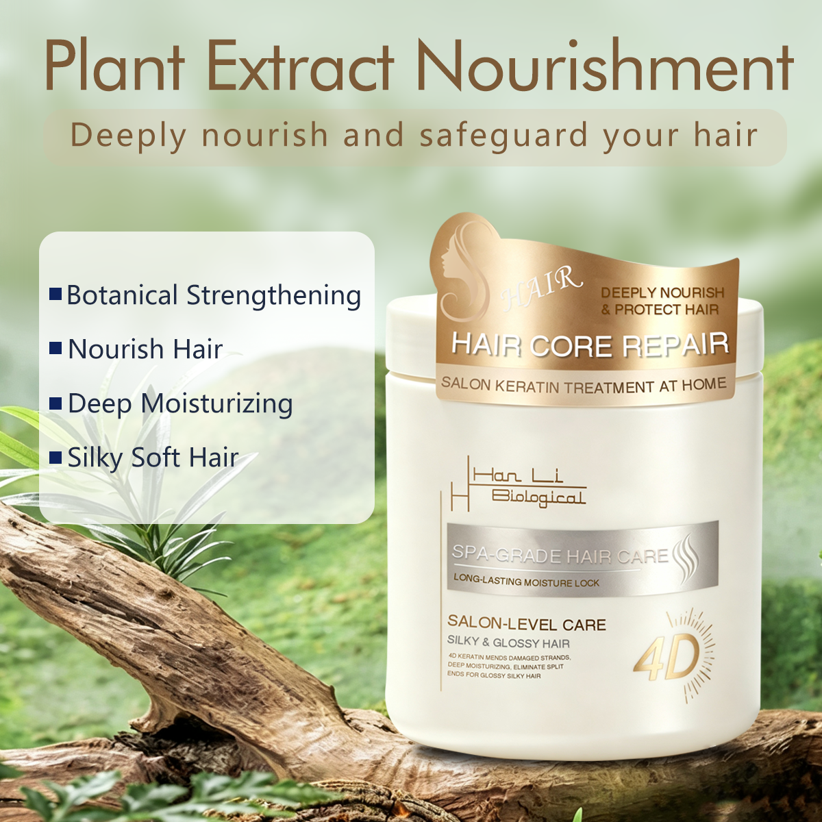 Keratin Repair Hair Mask for Damaged Hair, Salon-Grade Hair Care, Custom Logo &amp; Packaging Available