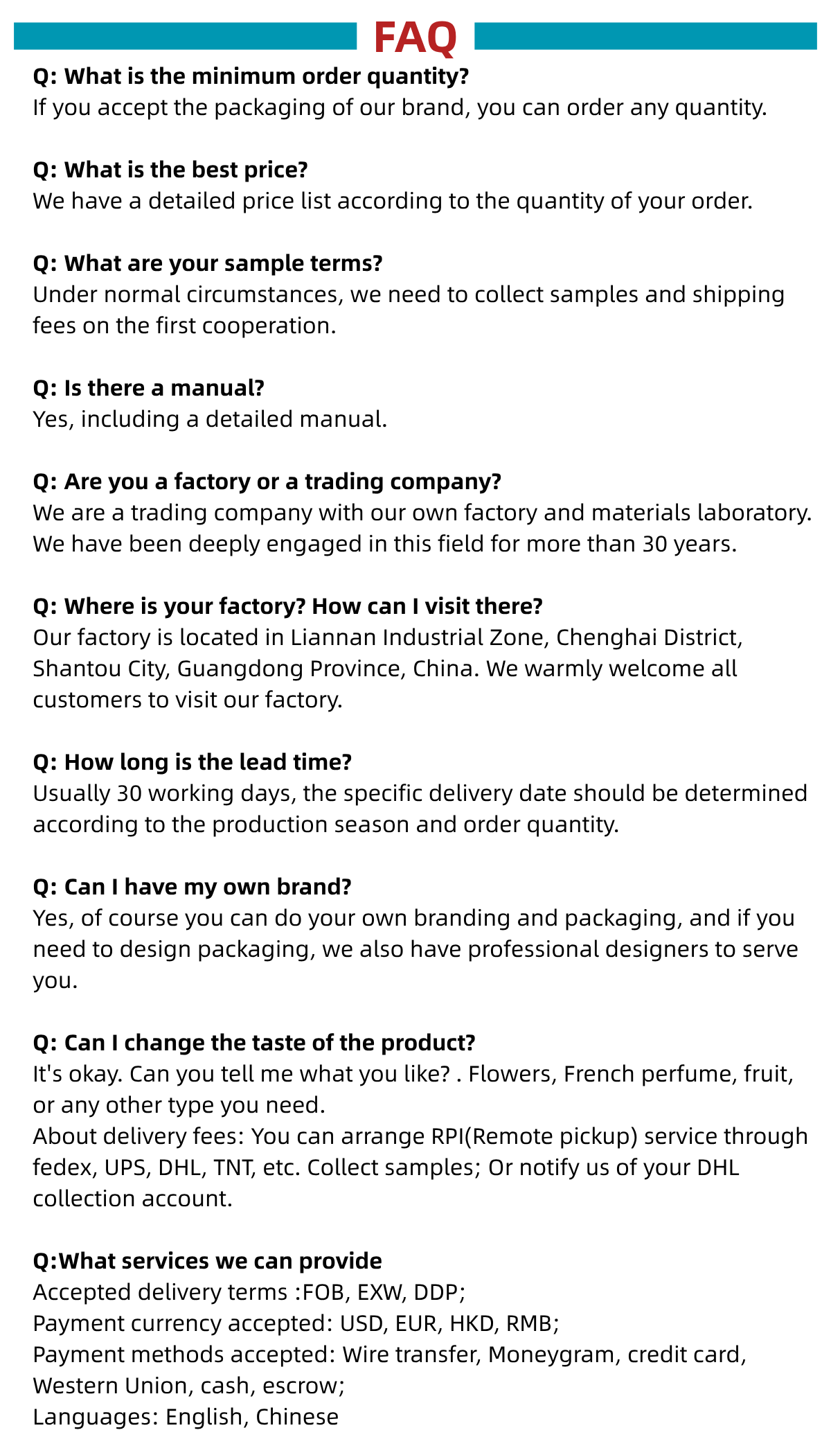 FAQ Overview