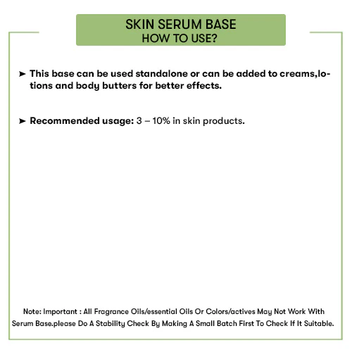 Buy 100% Pure Skin Serum Base in Bulk Quantity at Wholesale Price Directly from Manufacturer Hydrates Skin Soothes Skin