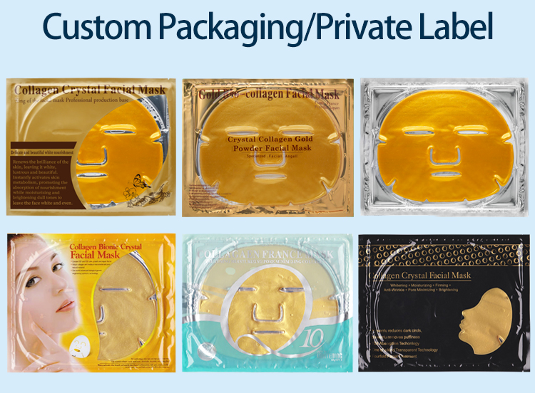 China Skin Care Supplier Hyaluronic Acid Collagen Nano Gold Crystal Collag Face Hydrogel Full Gel Gold Bio-collagen Facial Mask
