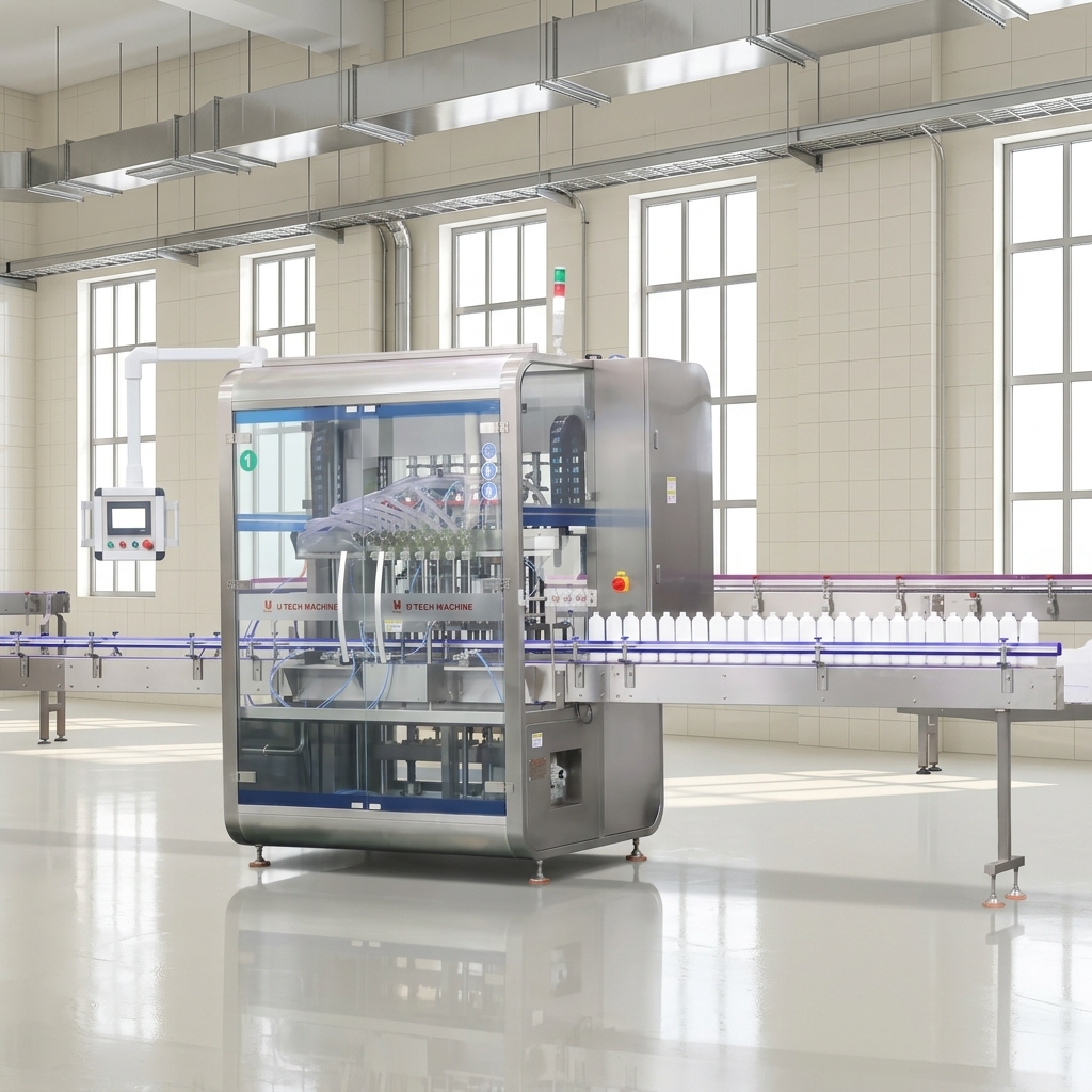 Automatic Plastic Bottle Cosmetic Cream Ointment Viscous Products Piston Filling Machine Production Line