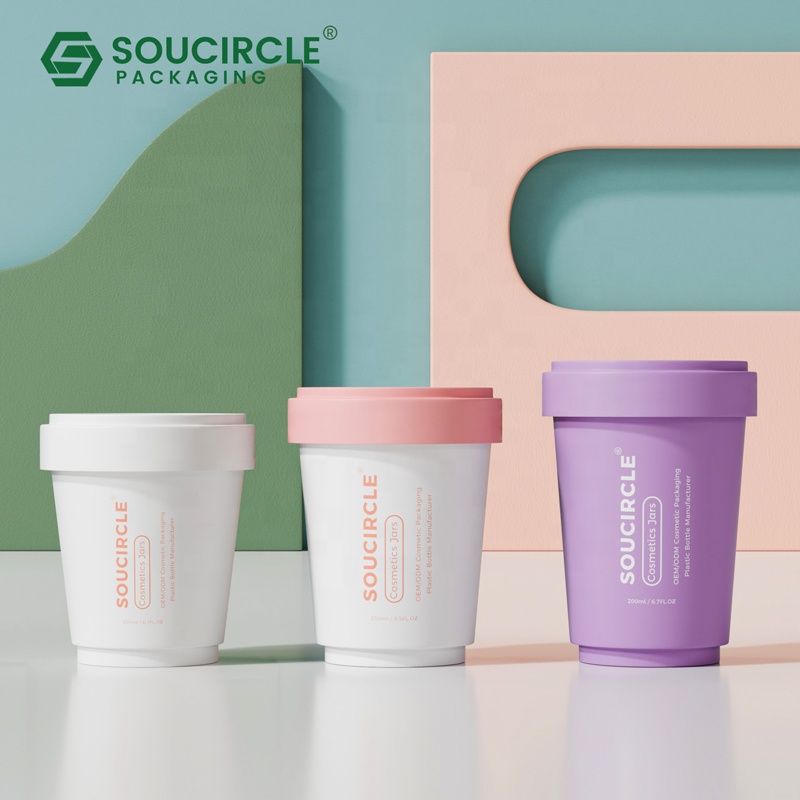 200ml 250ml Frosted PP Cosmetic Jar with Lid, OEM ODM Body Scrub Container Manufacturer Custom Printing &amp; Labeling