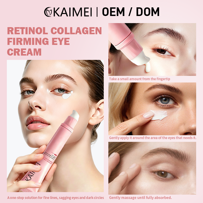 Bulk Supply Retinol Collagen Eye Essence Cream Improve Under Eye Bags Dull Skin Moisturizing Firming Eye Cream OEM Custom