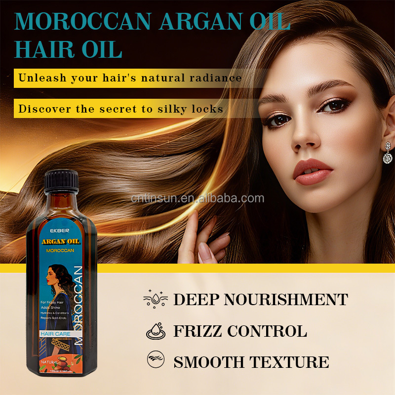 Private Label Argan Oil Hair Treatment Nourishing Hair Set Shampoo Conditioner and Oil Moroccan Argan Oil Hair Care Set