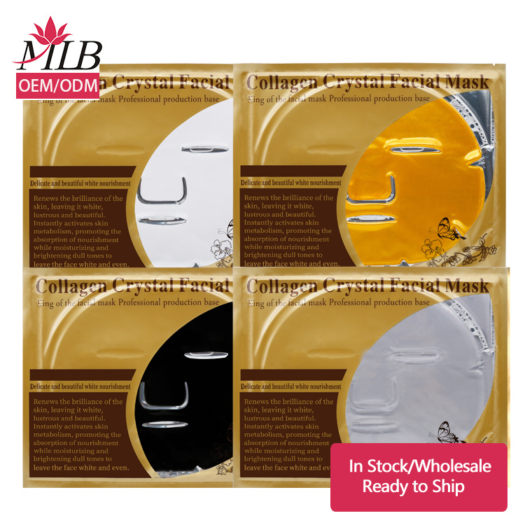 China Skin Care Supplier Hyaluronic Acid Collagen Nano Gold Crystal Collag Face Hydrogel Full Gel Gold Bio-collagen Facial Mask