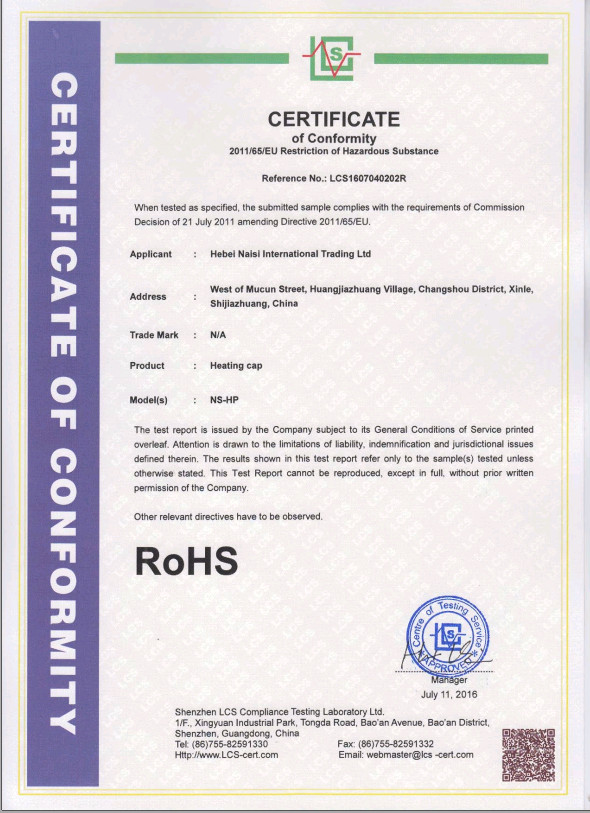 RoHS Certificate