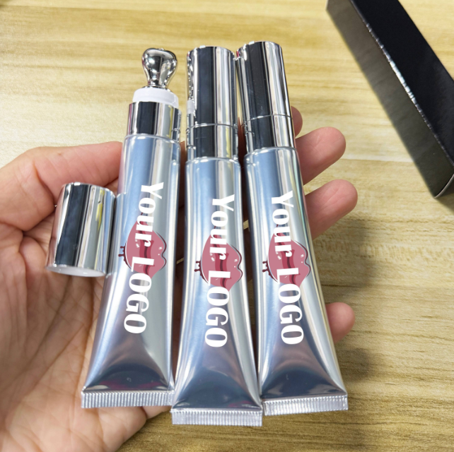 Private Logo Luxury Tube Balm Lip Beauty Clear Lip Plumper Gloss Private Label Lip Plumper Oil Tint