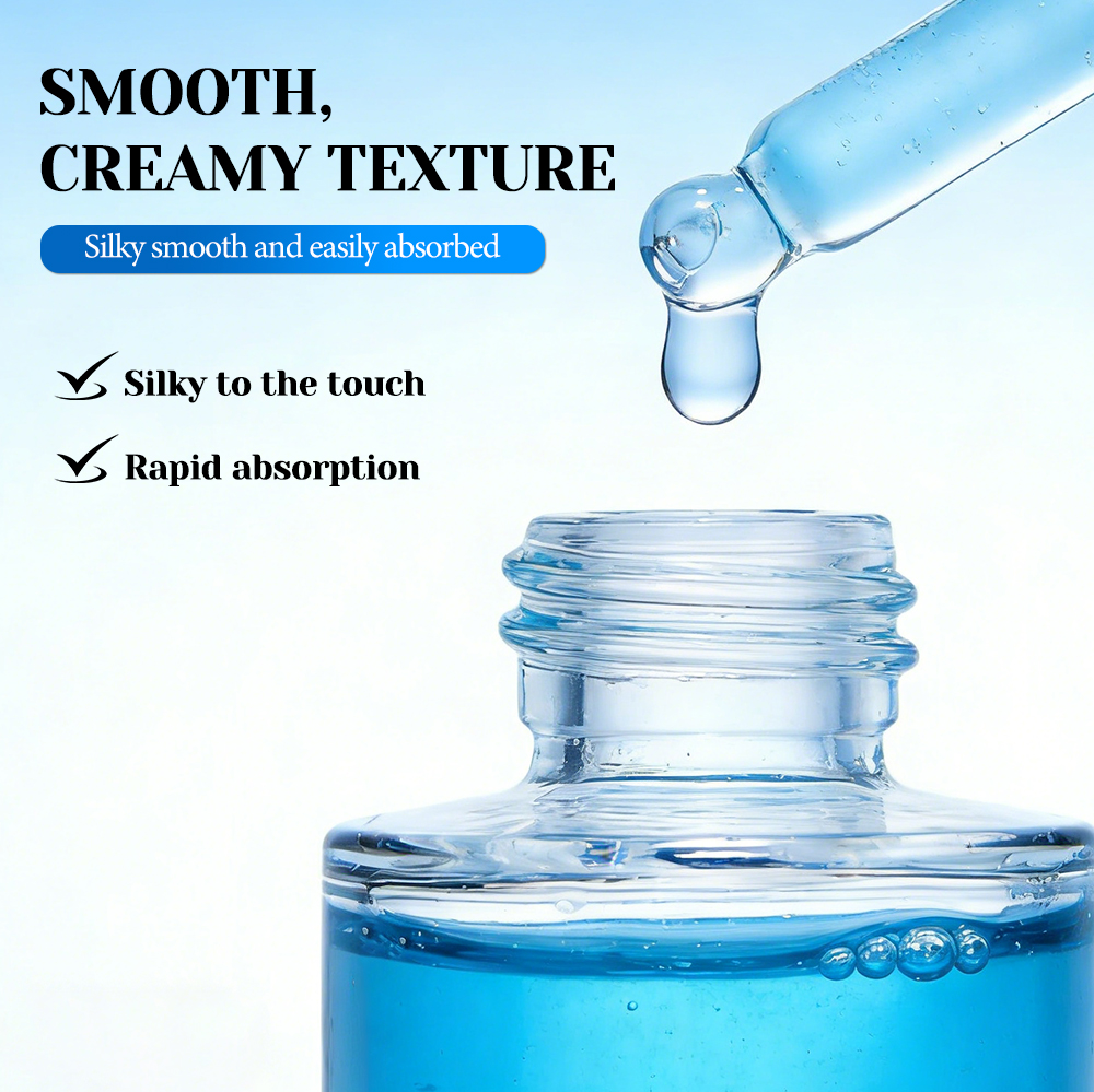 Private Label Advanced GHK-Cu Blue Copper Peptide SNAP-8 Face Serum with Hyaluronic Acid Collagen Boosting Firming Anti Aging