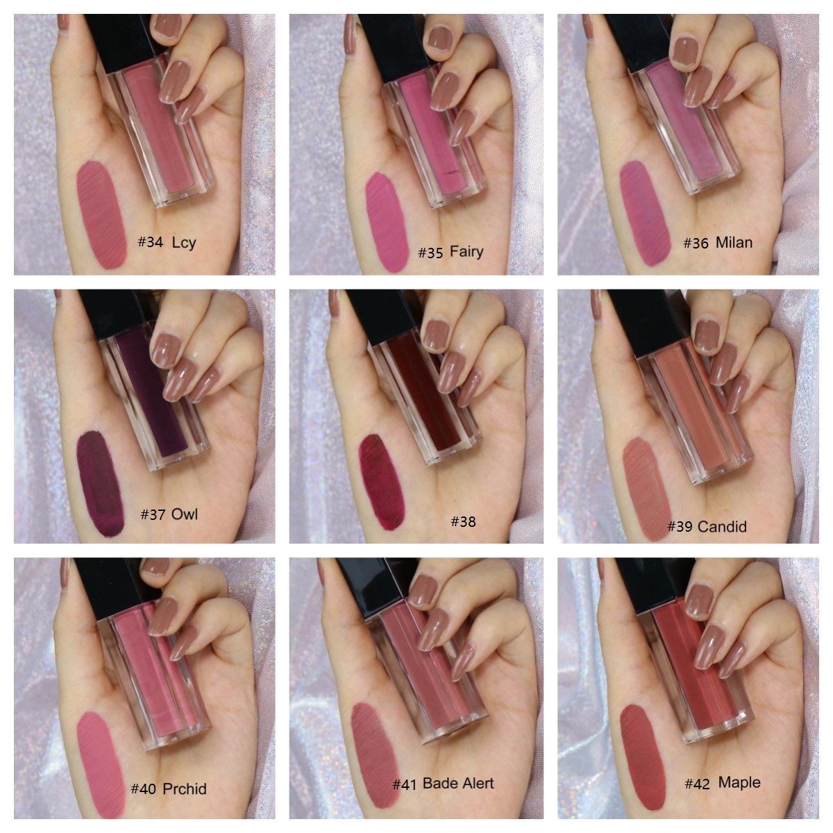 Matte Liquid Lipstick Colors