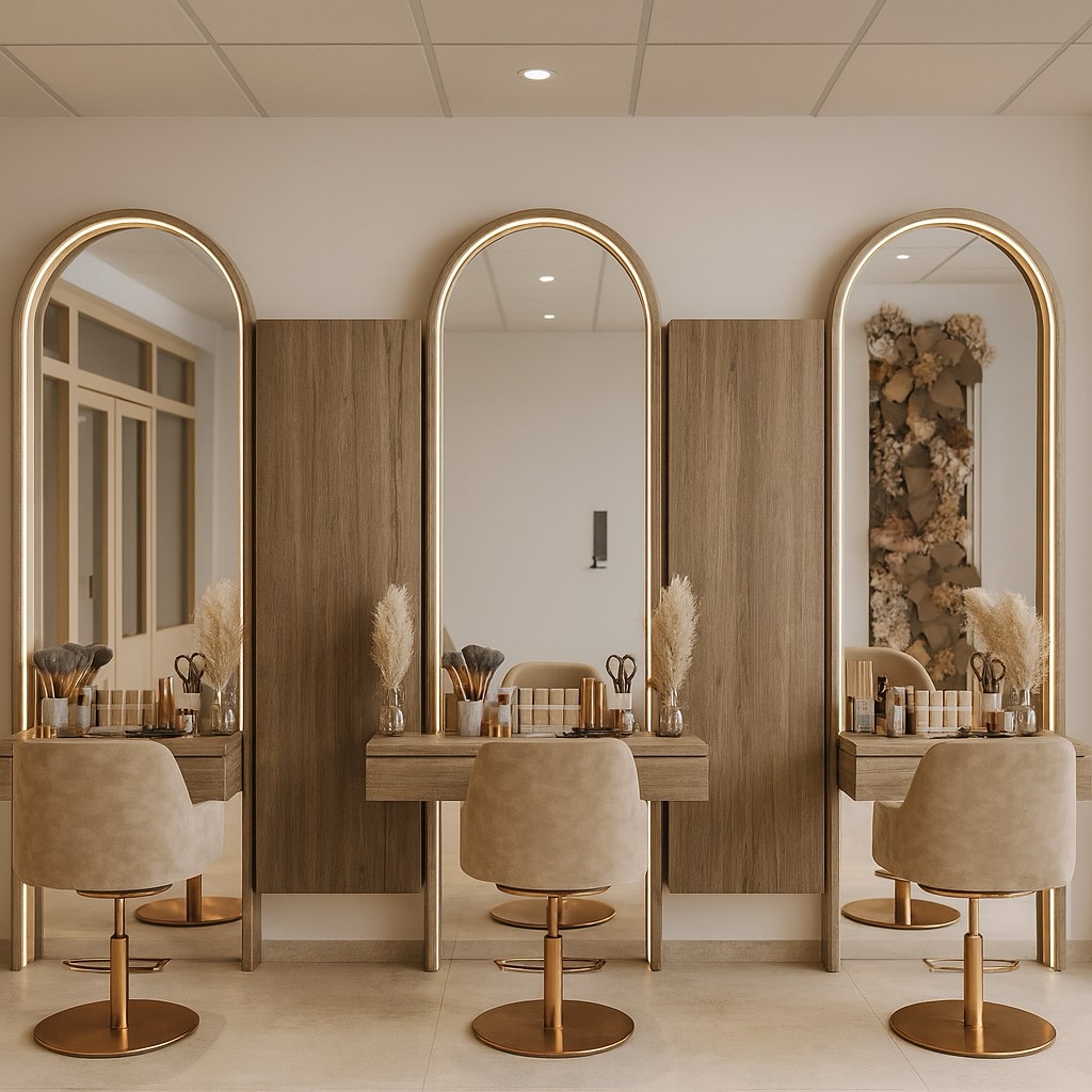 Modern Hair Salon Shop Interior Fit-out|Turnkey Project Custom Salon Shop | One-Stop Full Hair Salon Custom Solution