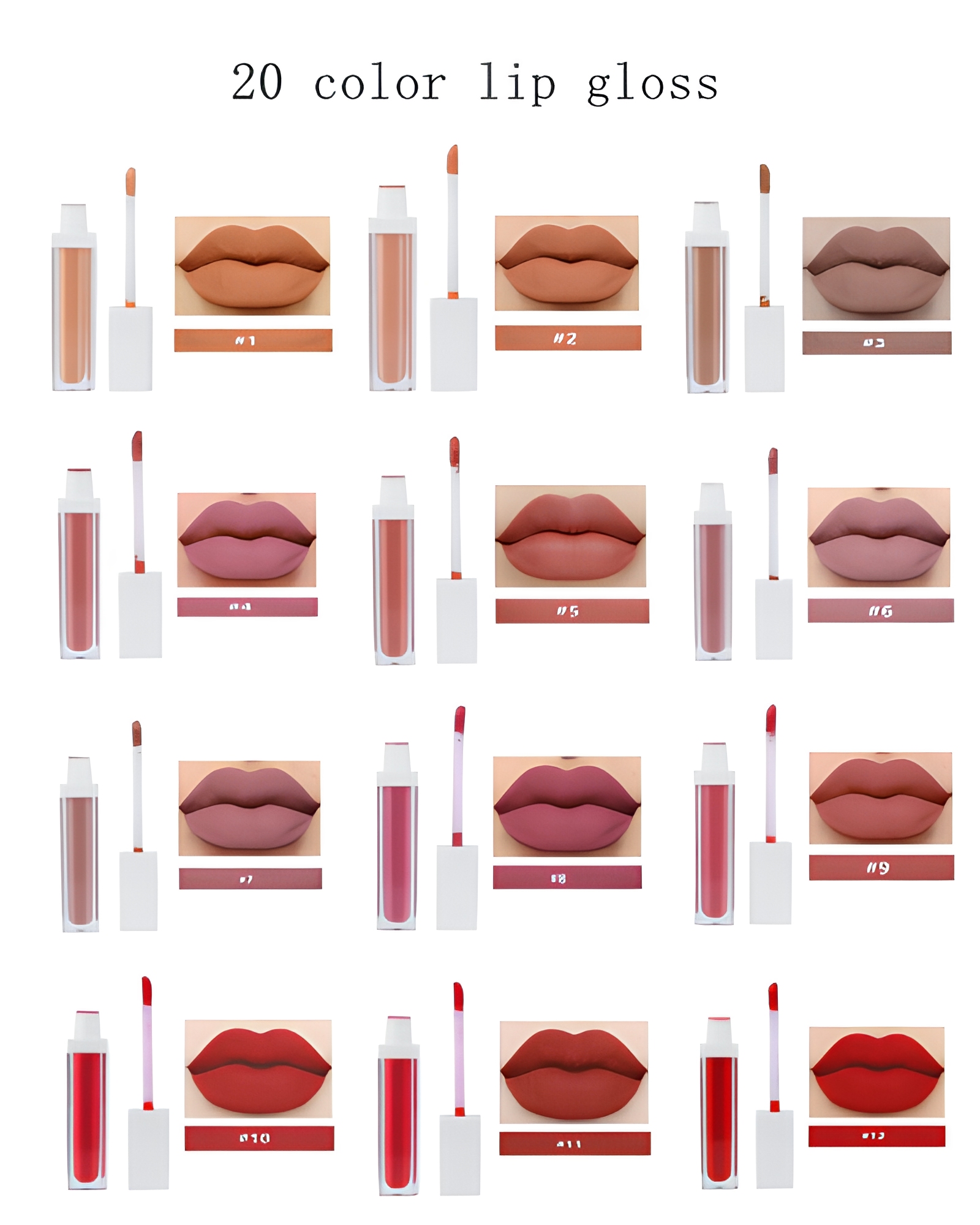 Custom Private Label Vegan Lip Gloss Matte Liquid Lip Balm Waterproof Moisturizing Tinted Plumping Gloss