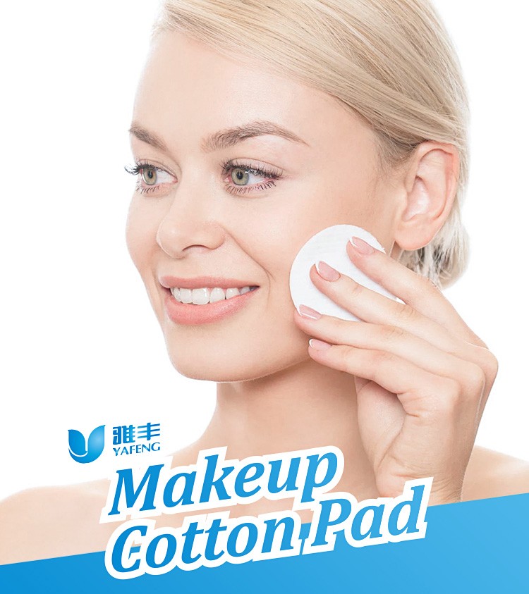 Health 100% Natural Cotton Pads 8cm Diameter Makeup Face Cleansing Pads Soft Cosmetic ISO CE Certified 0.95-1.2g/pc OEM/ODM