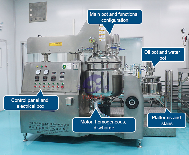 100L Vacuum Cosmetic Mixing Machine for Making Keratin Shampoo