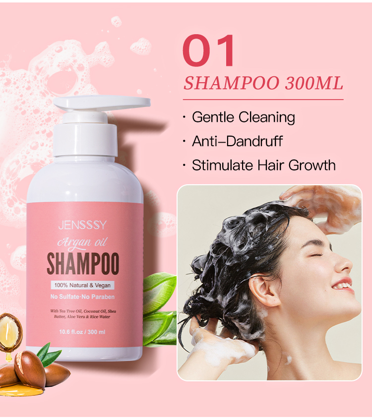 Wholesale Organic Natural Moisturizing Fluffy Shampoo Conditioner Private Label Sulfate Free Argan Oil Coconut Tea Tree Shampoo
