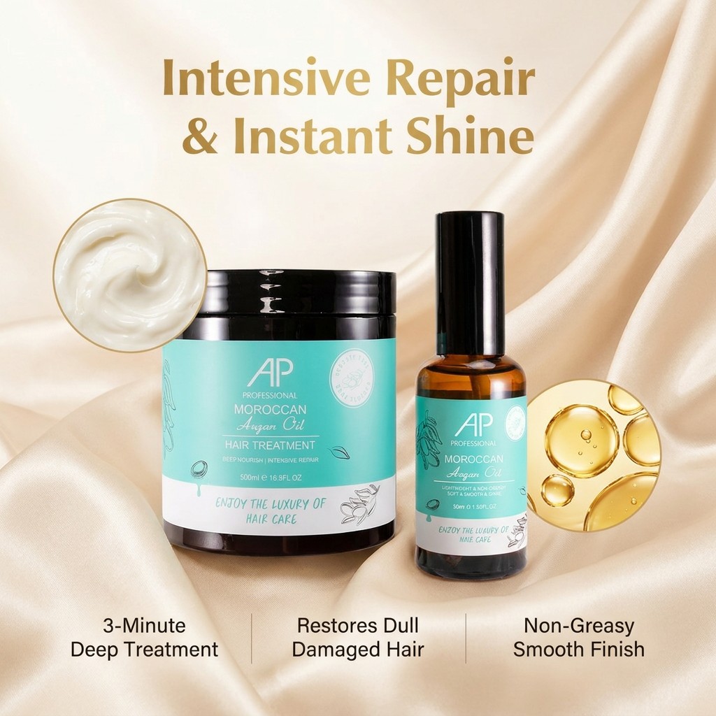 AP Argan Oil Hair Treatment Display