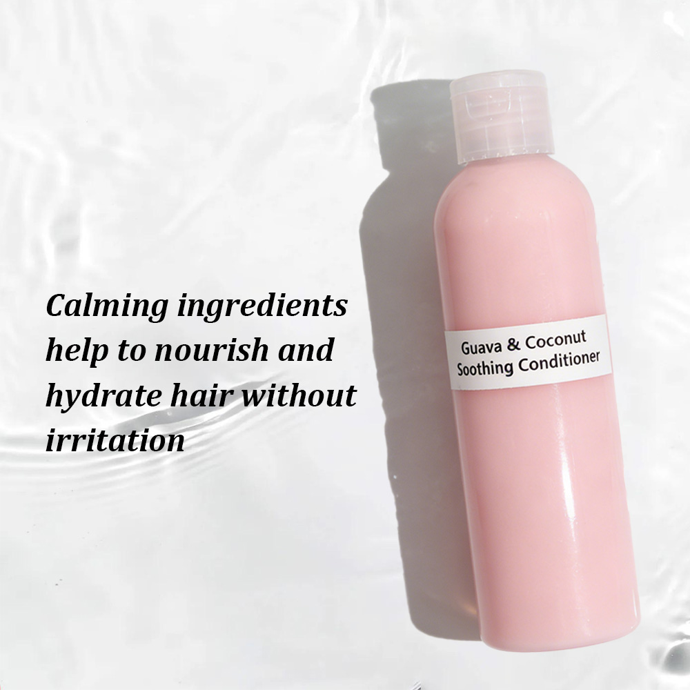Private Label 500ml Guava Coconut Soothing Conditioner Sulfate Free Deep Moisturizing for Curl Straight Damaged OEM ODM