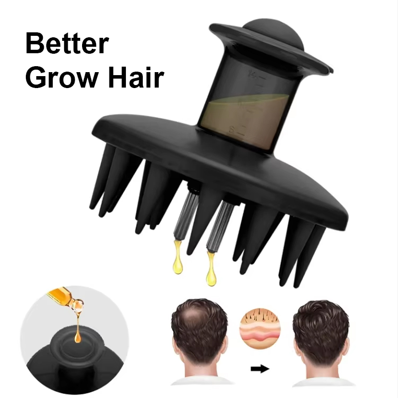 Hair Growth Tool Hair Serum Dispenser Oil Applicator Scalp Massage Comb Shampoo Brush for Scalp Treatment Hair Growth
