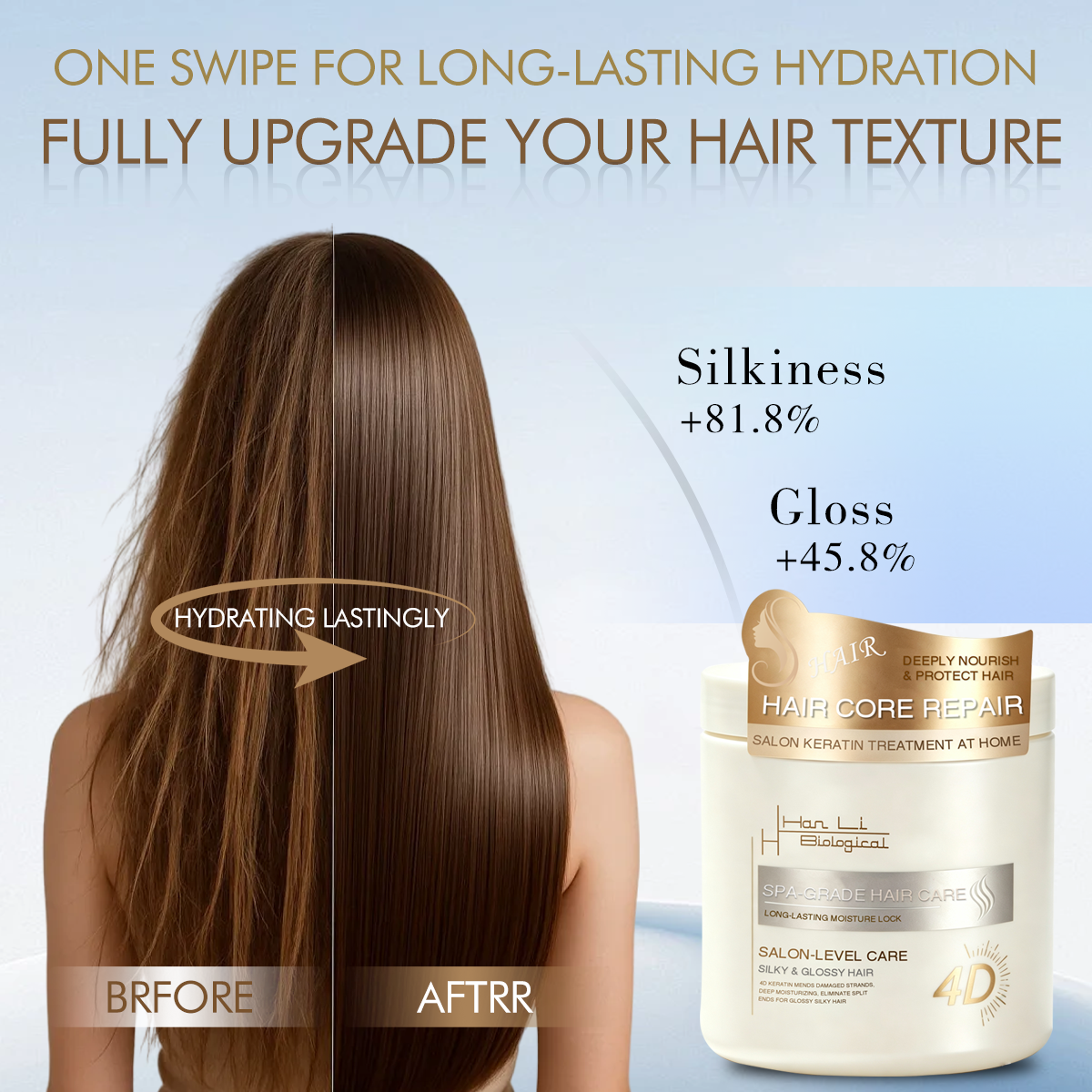 Keratin Repair Hair Mask for Damaged Hair, Salon-Grade Hair Care, Custom Logo &amp; Packaging Available