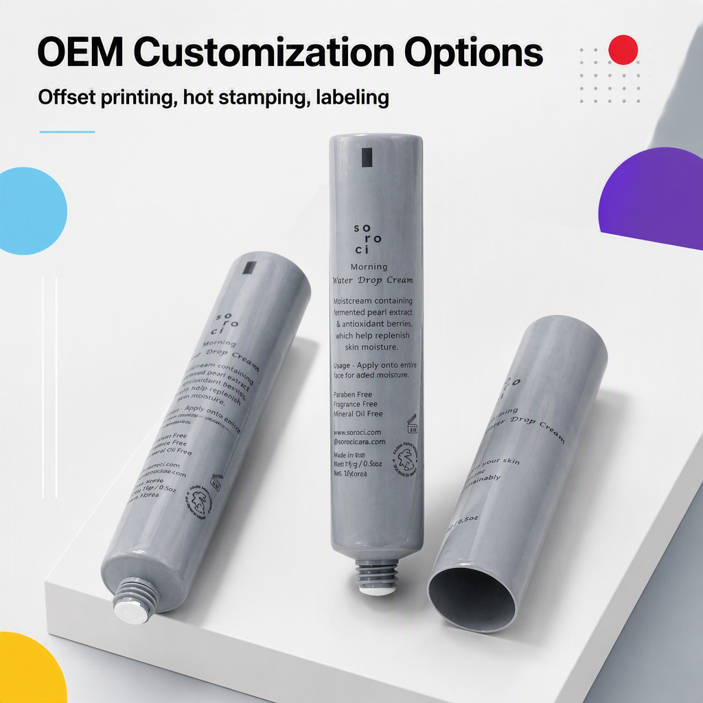 200ml PE Soft Face Wash Tubes Body Cream Hand Cream Shampoo Tube Packaging Empty Plastic Cosmetic Tube