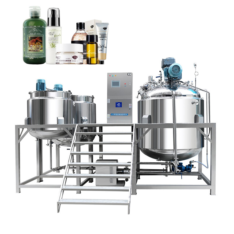 1000 Lts Reactor Vacuum Emulsifying Mixer Homogenizer Reactor 316L Homogenizer Cosmetics Production Equipment