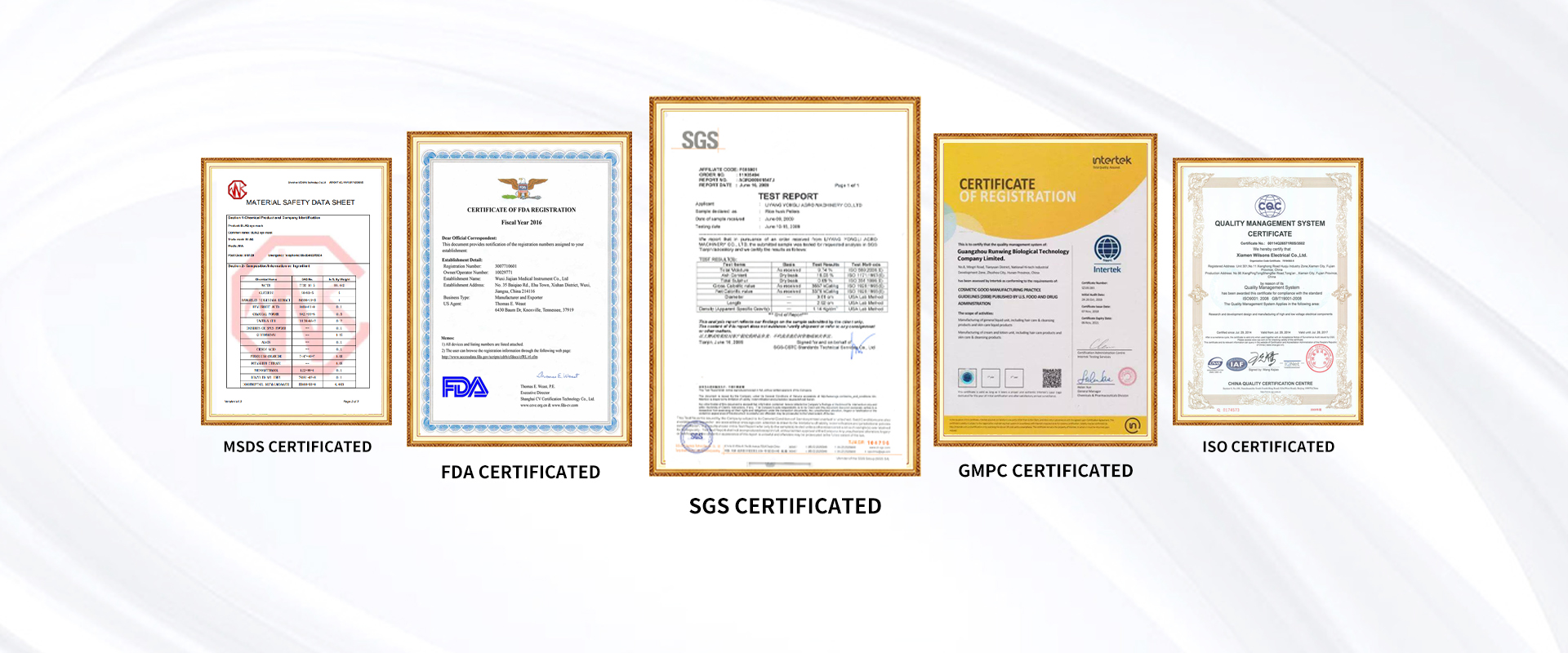 Certificates