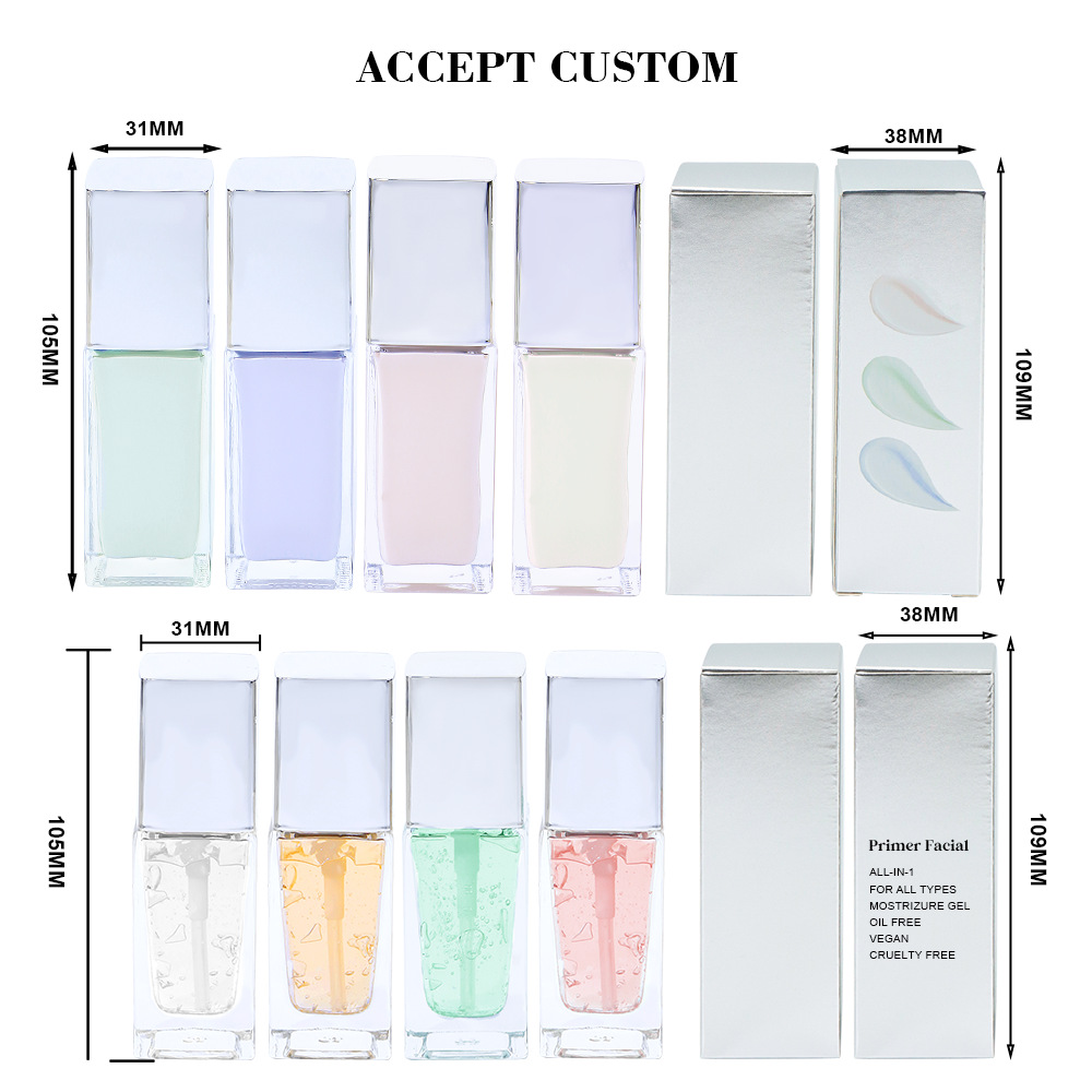 Wholesale Custom Private Label No Logo Makeup Base Vegan Cosmetics Whitening Skin Face Sticky Primer