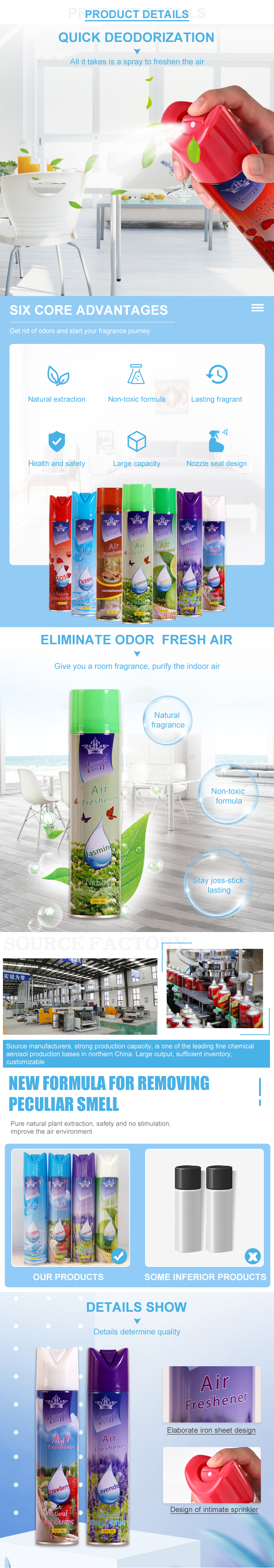 300ML Air Freshener Spray Room Freshness Air Freshener Manufacturer Customized air Freshesh
