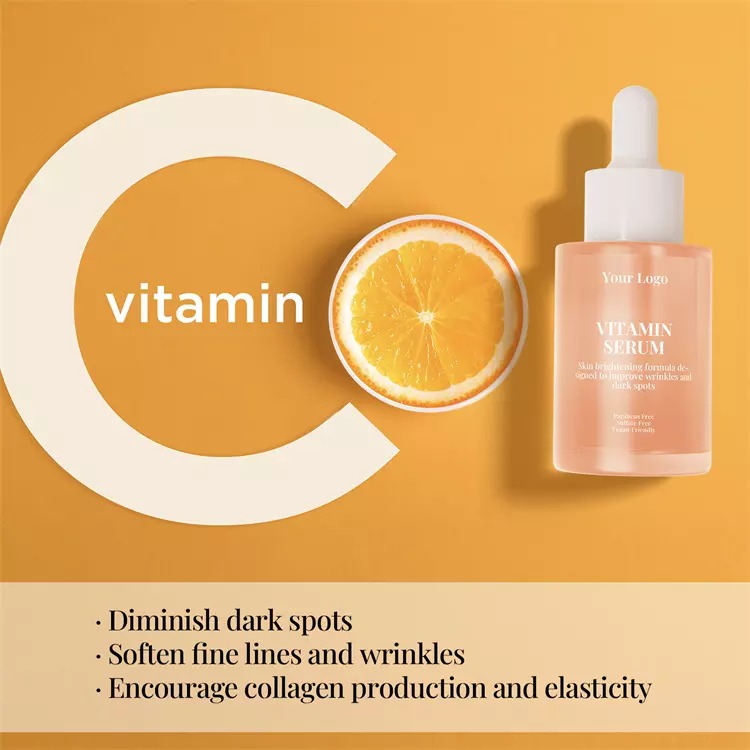 OEM Private Label Hyaluronic Acid Facial Skin Care Face Serum Whitening Natural Vitamin C Serum