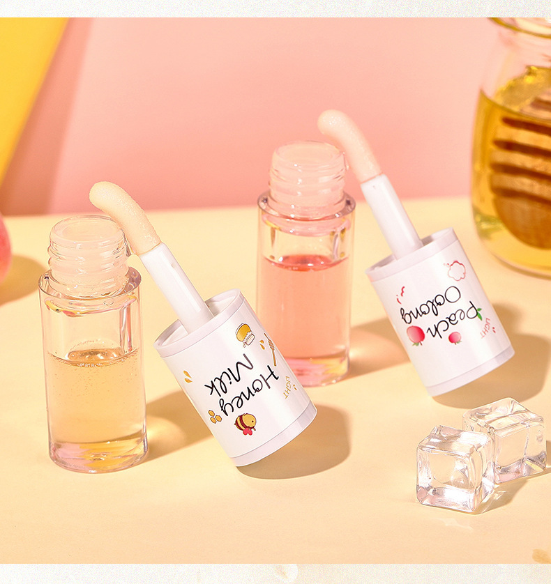 Private Label Fruit Flavor Lip Oil Vegan Non-Sticky Moisturizing Lip Glow Oil Custom Logo Hydrating Plumping Care Wholesale