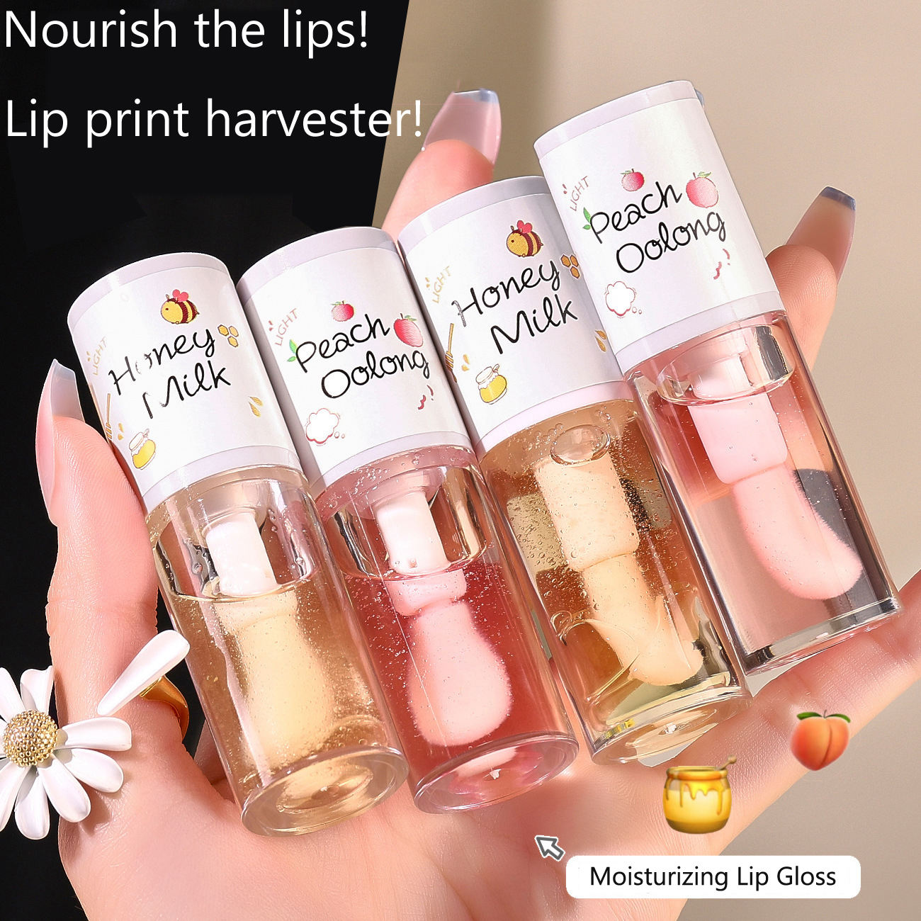 Private Label Fruit Flavor Lip Oil Vegan Non-Sticky Moisturizing Lip Glow Oil Custom Logo Hydrating Plumping Care Wholesale