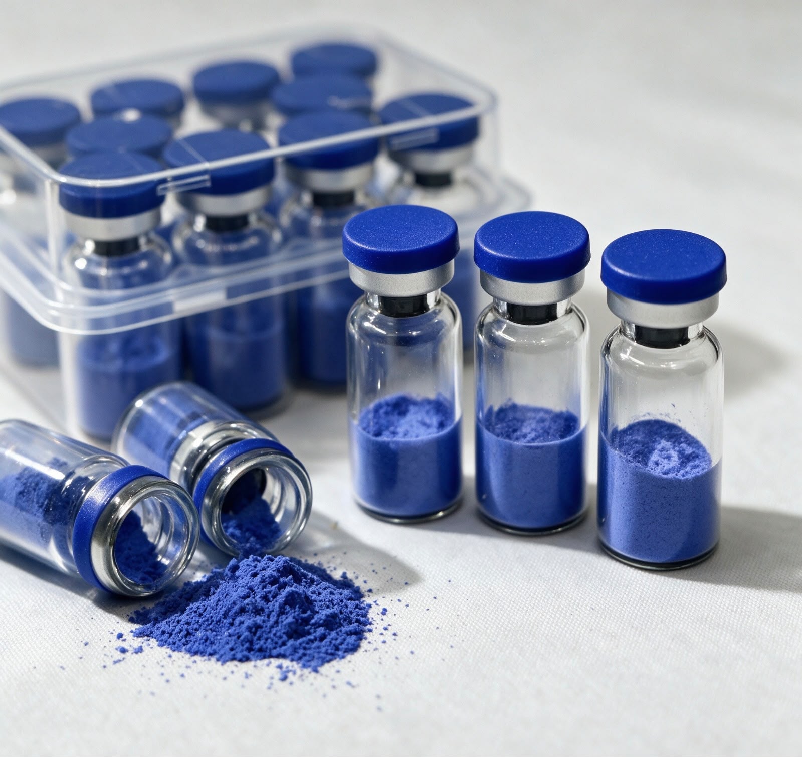 Direct Brand Supply 99% Pure Lyophilized Blue GHK-Cu Cosmetic Base Material Local Anhui Factory