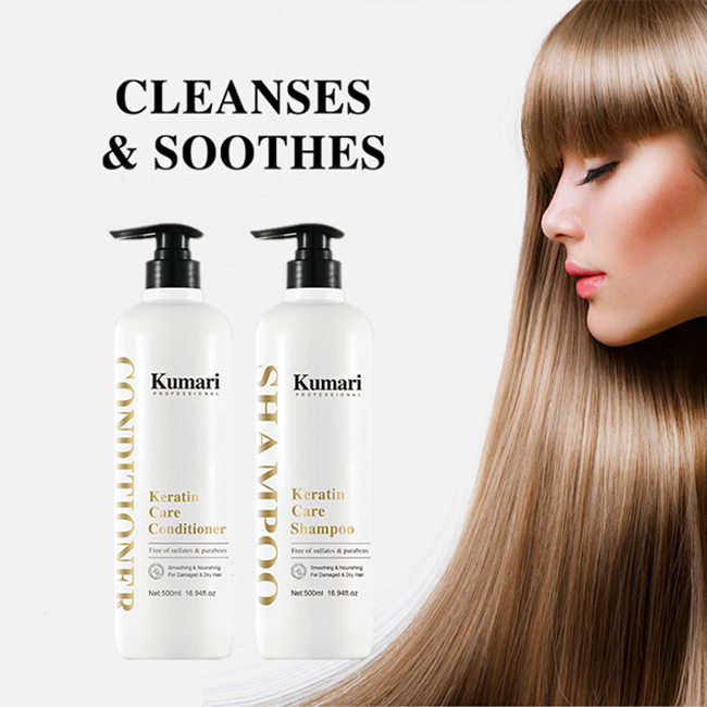 Private Label Organic Argan Oil Nourishing Deep Refreshing Keratin Shampoo and Conditioner 2-in-1 Hair Care Set