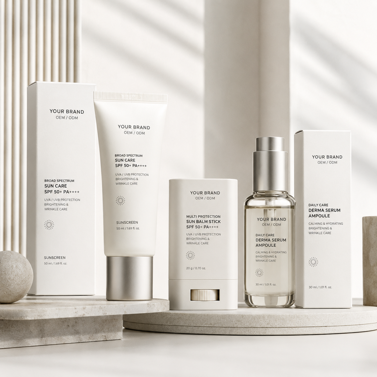 Korea K Beauty OEM ODM Skincare Products Private Label Facial Serum Ampoule Cream Manufacturer