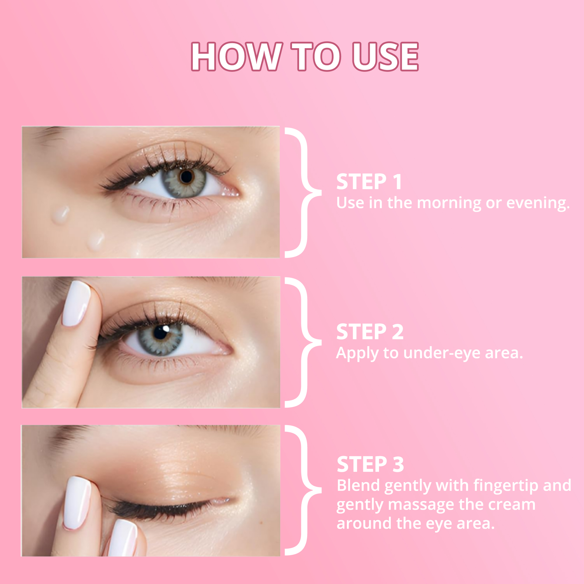 High Quality Wholesale Custom Cruelty Free Peptides Firming Eye Lift Cream Reduce Puffiness Eye Fine Lines Anti Aging Eye Cream