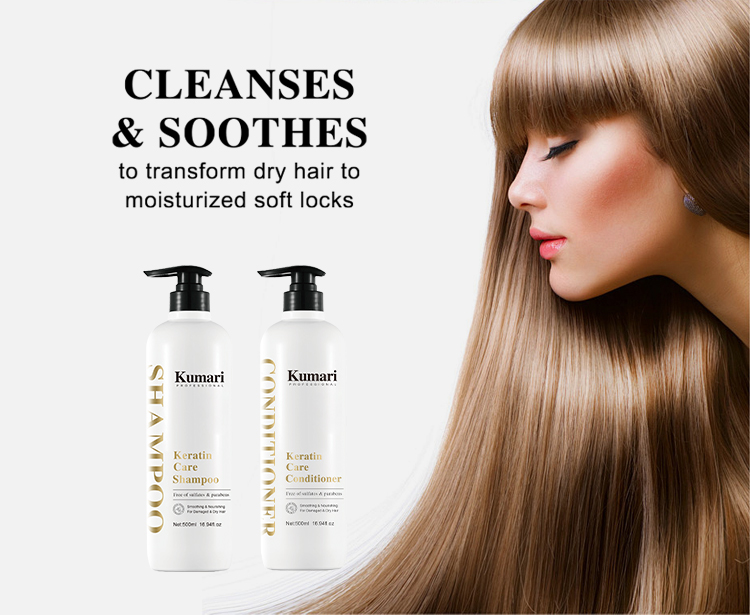 Private Label Organic Argan Oil Nourishing Deep Refreshing Keratin Shampoo and Conditioner 2-in-1 Hair Care Set