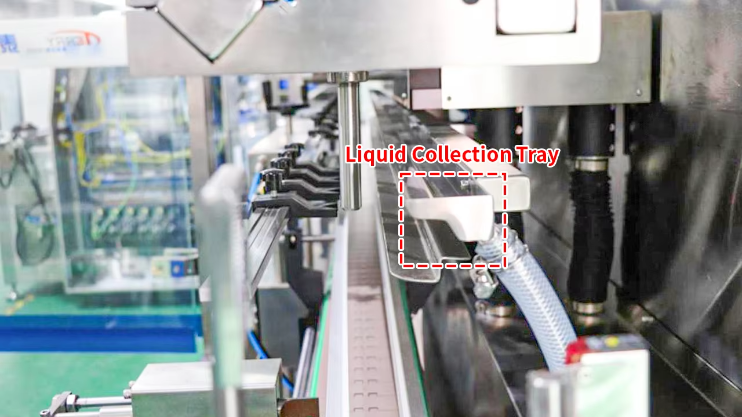 Pneumatic drip collection tray