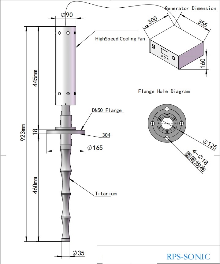 Ultrasonic Technical Drawing