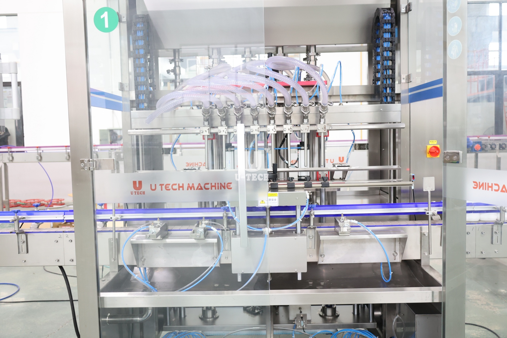 Automatic Plastic Bottle Cosmetic Cream Ointment Viscous Products Piston Filling Machine Production Line