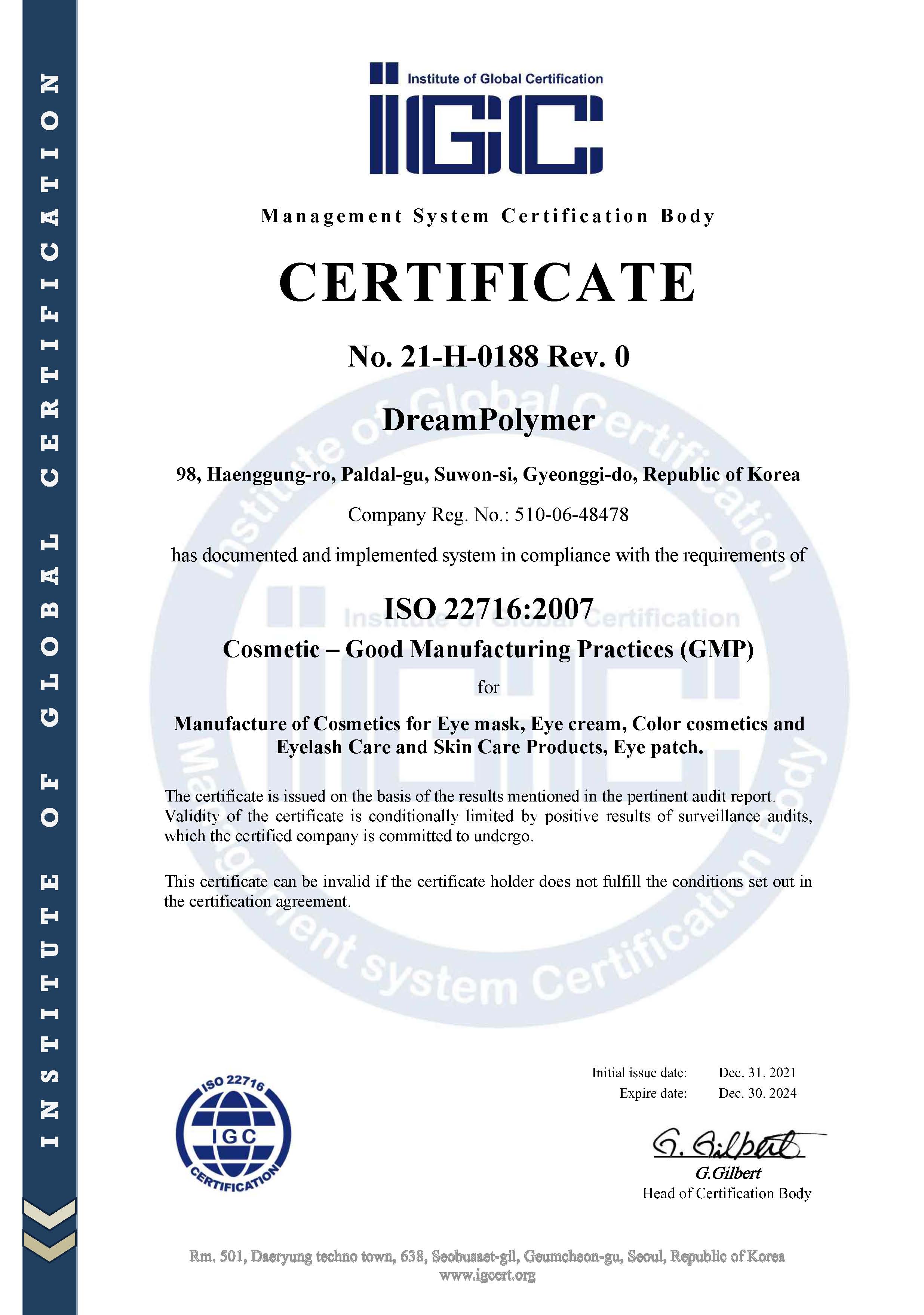 Certification